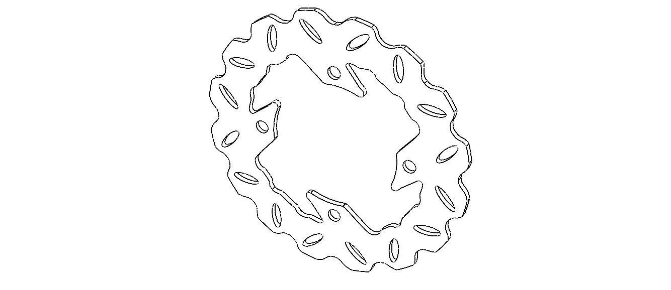 Arashi Rear Brake Disc Rotors 3D model_34