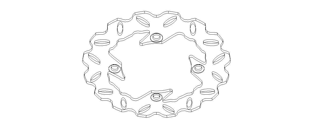 Arashi Rear Brake Disc Rotors 3D model_24