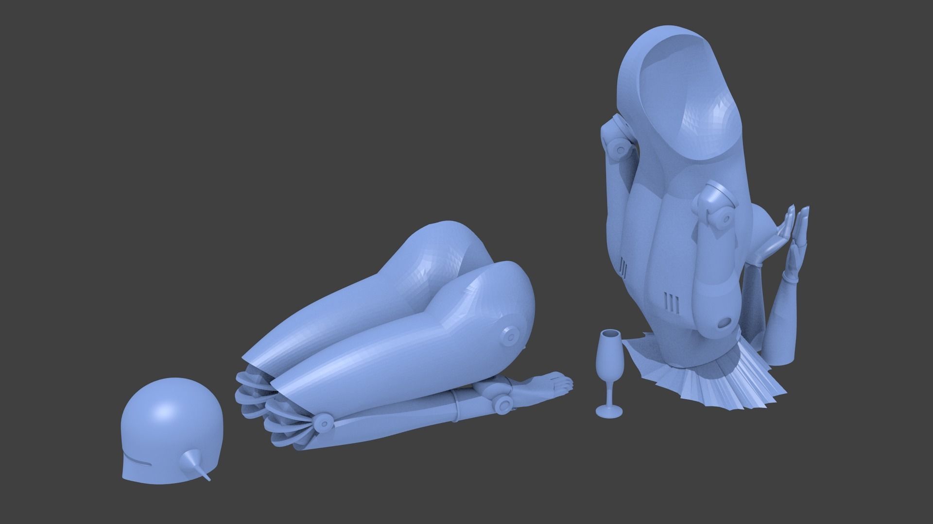 sexy robot 3D print model_15