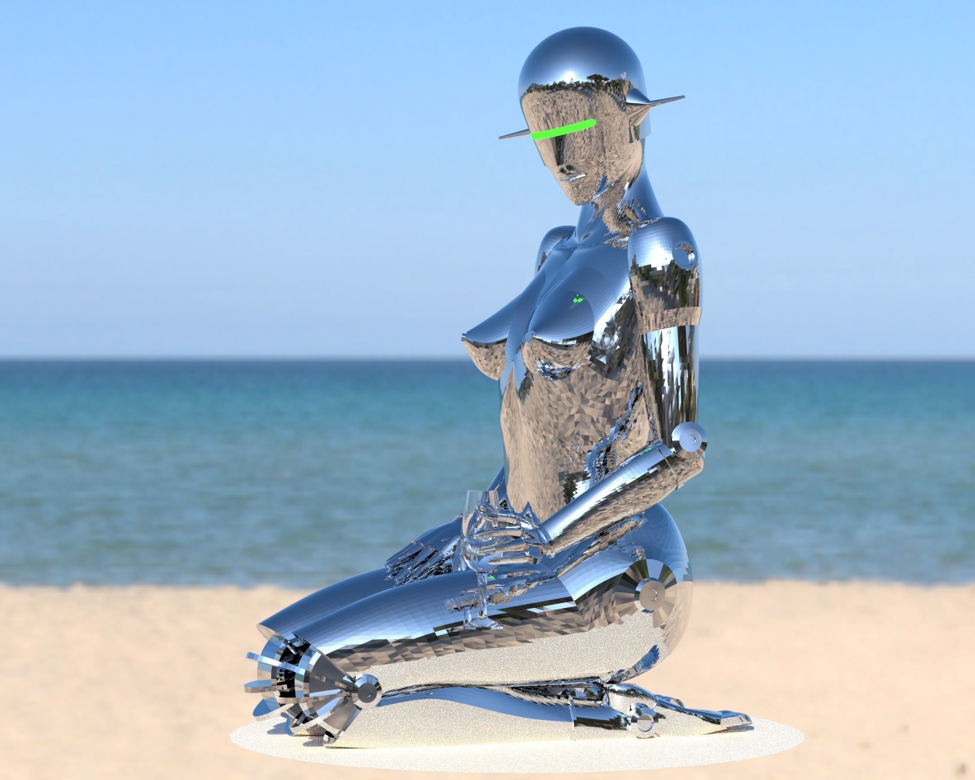 sexy robot 3D print model_7