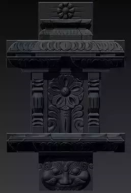 nepali wooden carved window