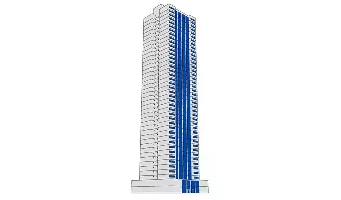 Simple Textured Building 02 3D model