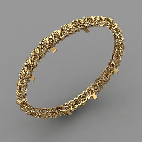 Traditional Indian Bangle Jewellery For Women 3D model 3D printable ...