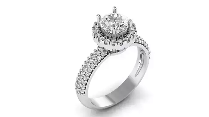 Platinum wedding ring proposal 3d model