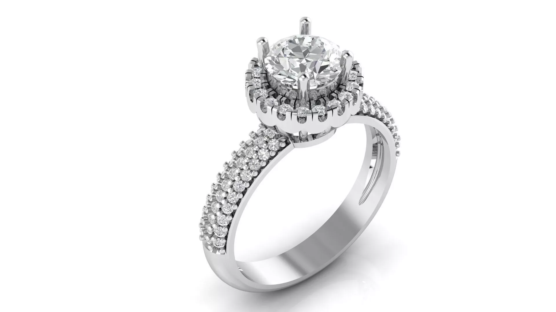 Platinum wedding ring proposal 3d model 3D print model