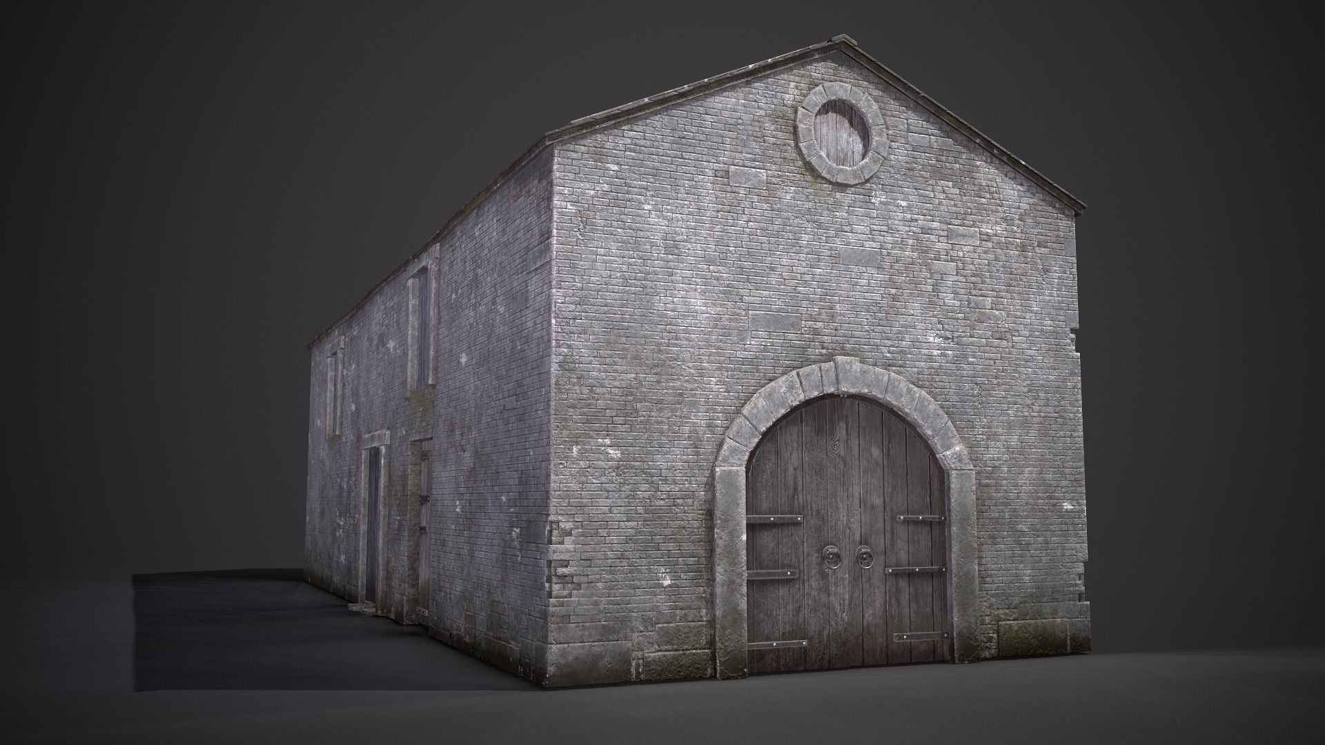 Stone Barn 4k Tex Game Ready Low-poly 3D model_7