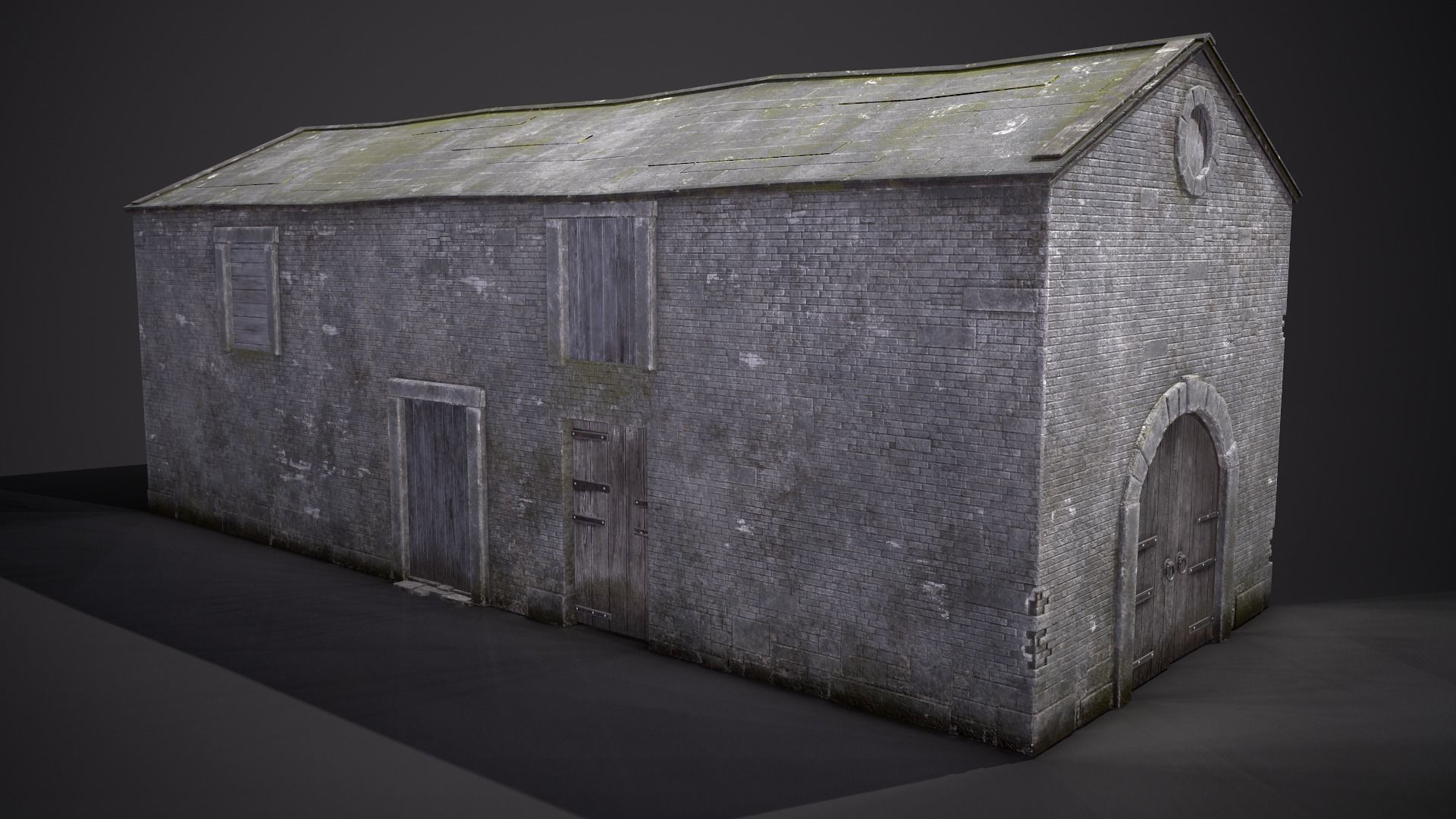 Stone Barn 4k Tex Game Ready Low-poly 3D model_2