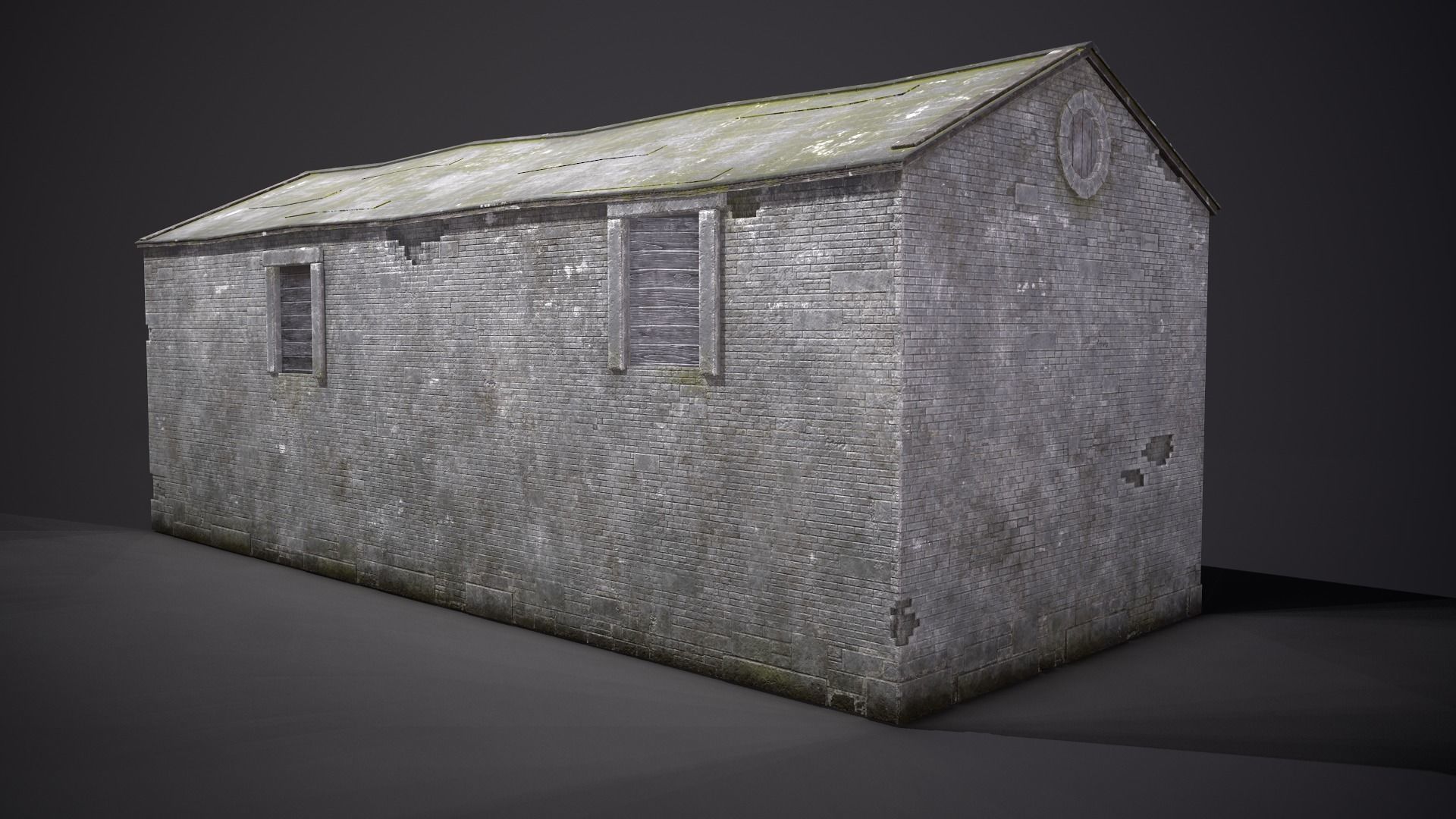 Stone Barn 4k Tex Game Ready Low-poly 3D model_4