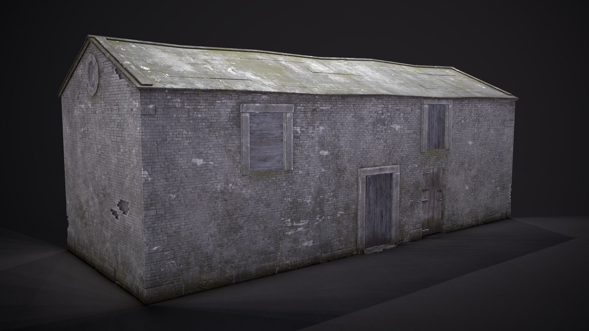 Stone Barn 4k Tex Game Ready Low-poly 3D model_3