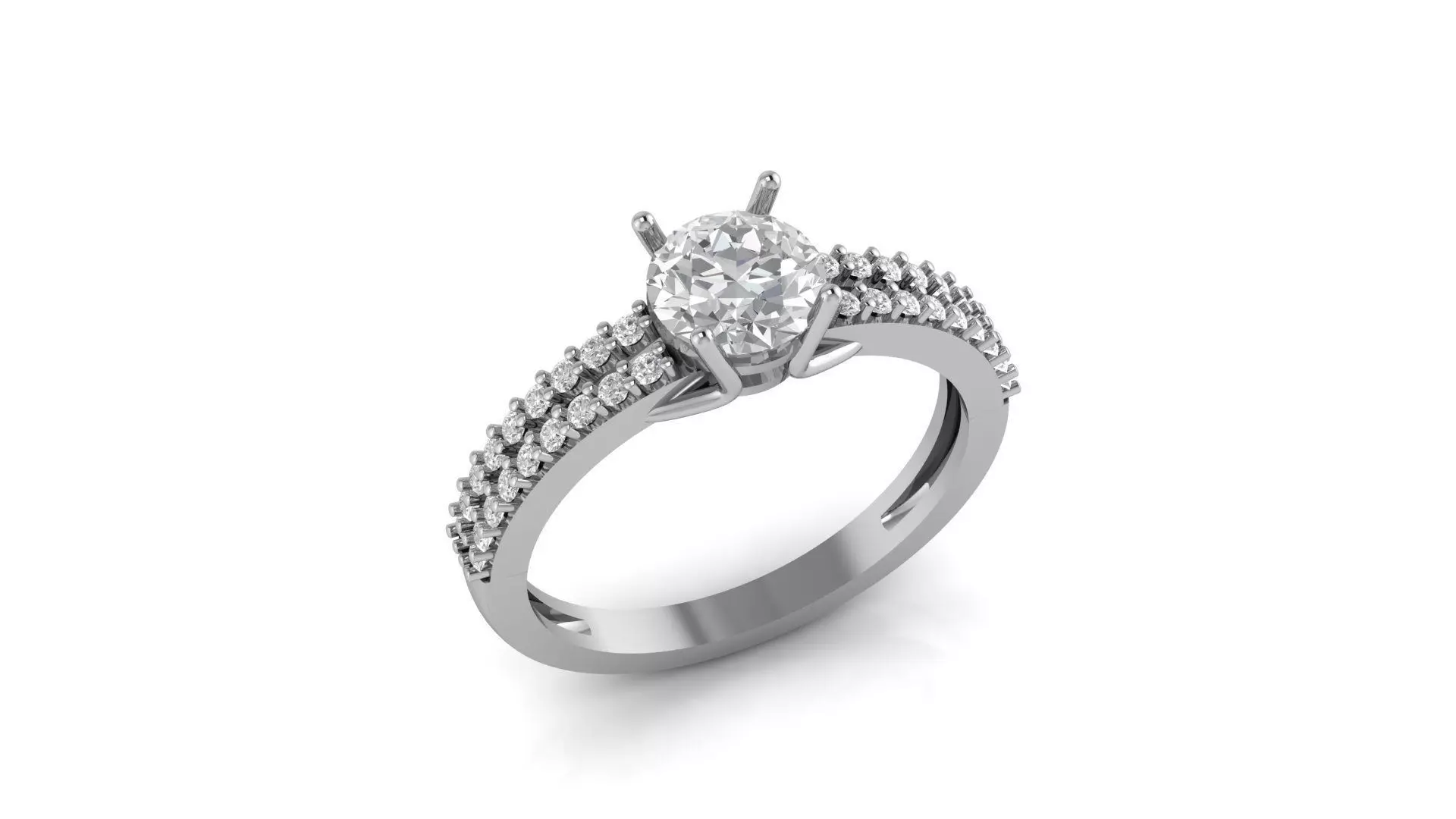 Big diamond stone engagement ring 3d model 3D print model_0