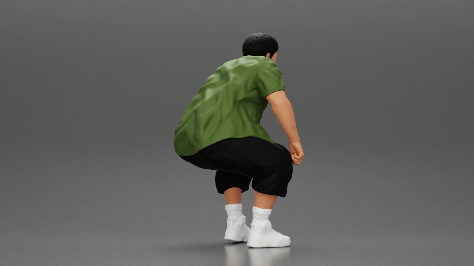 Fat Gangster sitting and thinking 3D print model_2