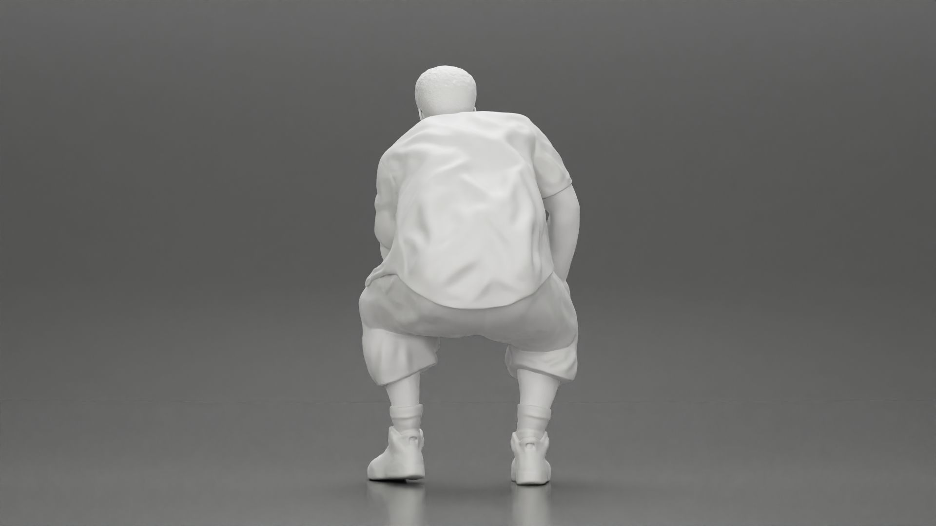 Fat Gangster sitting and thinking 3D print model_9