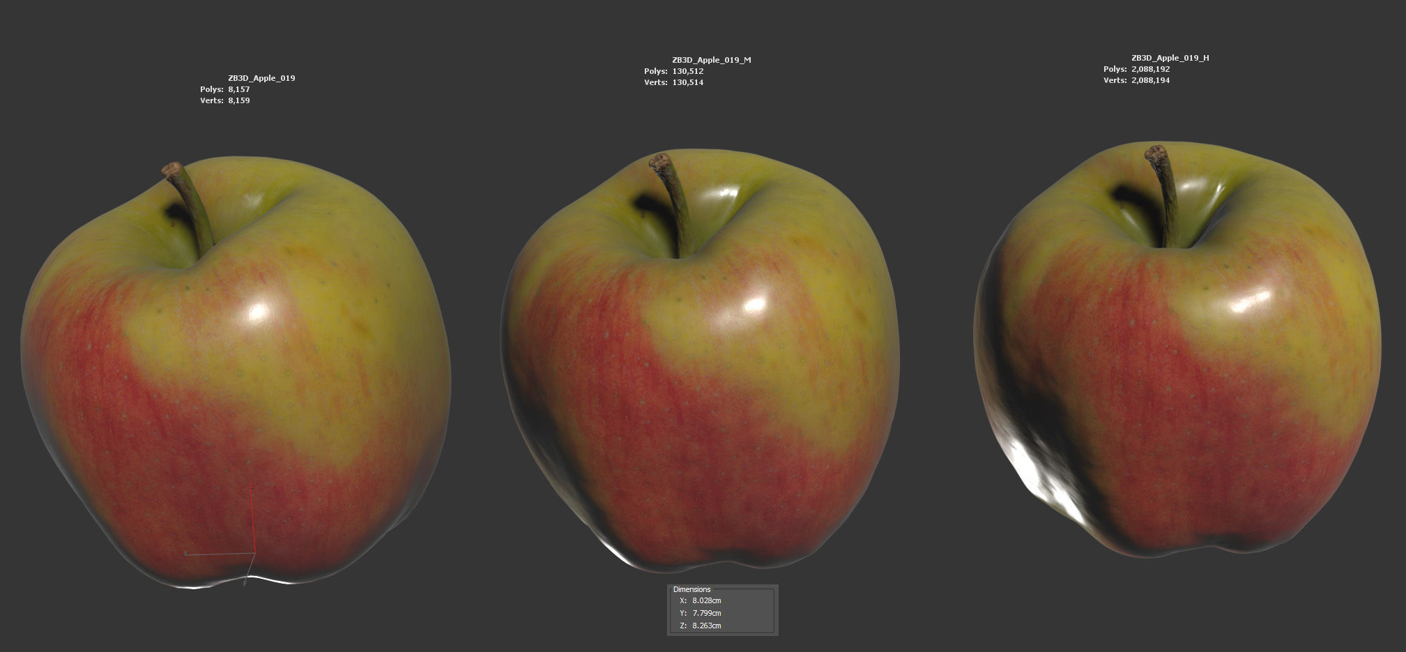 Apple 3D model_5