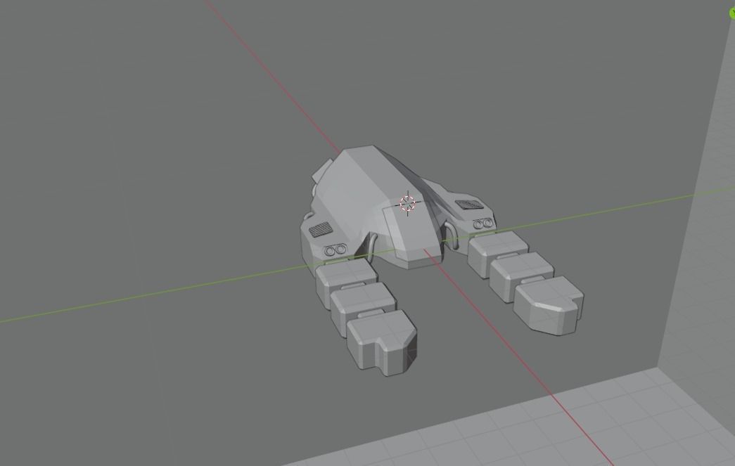 Advent MkI LowPoly Spaceship Low-poly 3D model_3