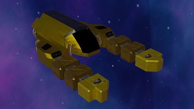 Advent MkI LowPoly Spaceship Low-poly 3D model