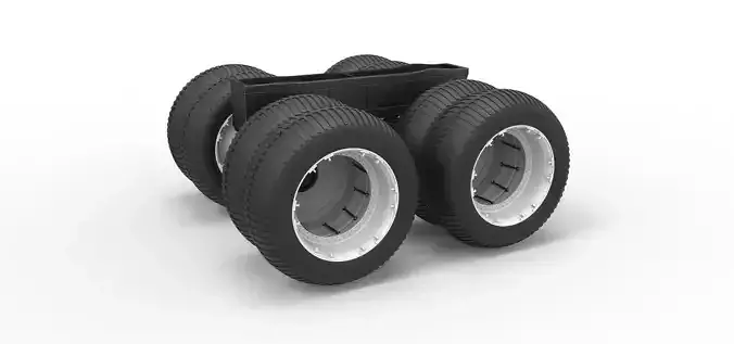 Chassis of vintage monster truck double wheels 1 to 25