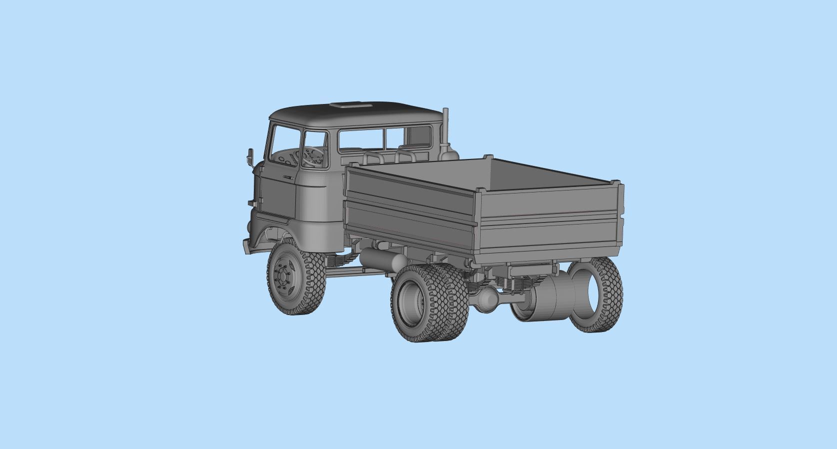 STL Files for 3D Printing IFA w50 short Cab 3D print model_9