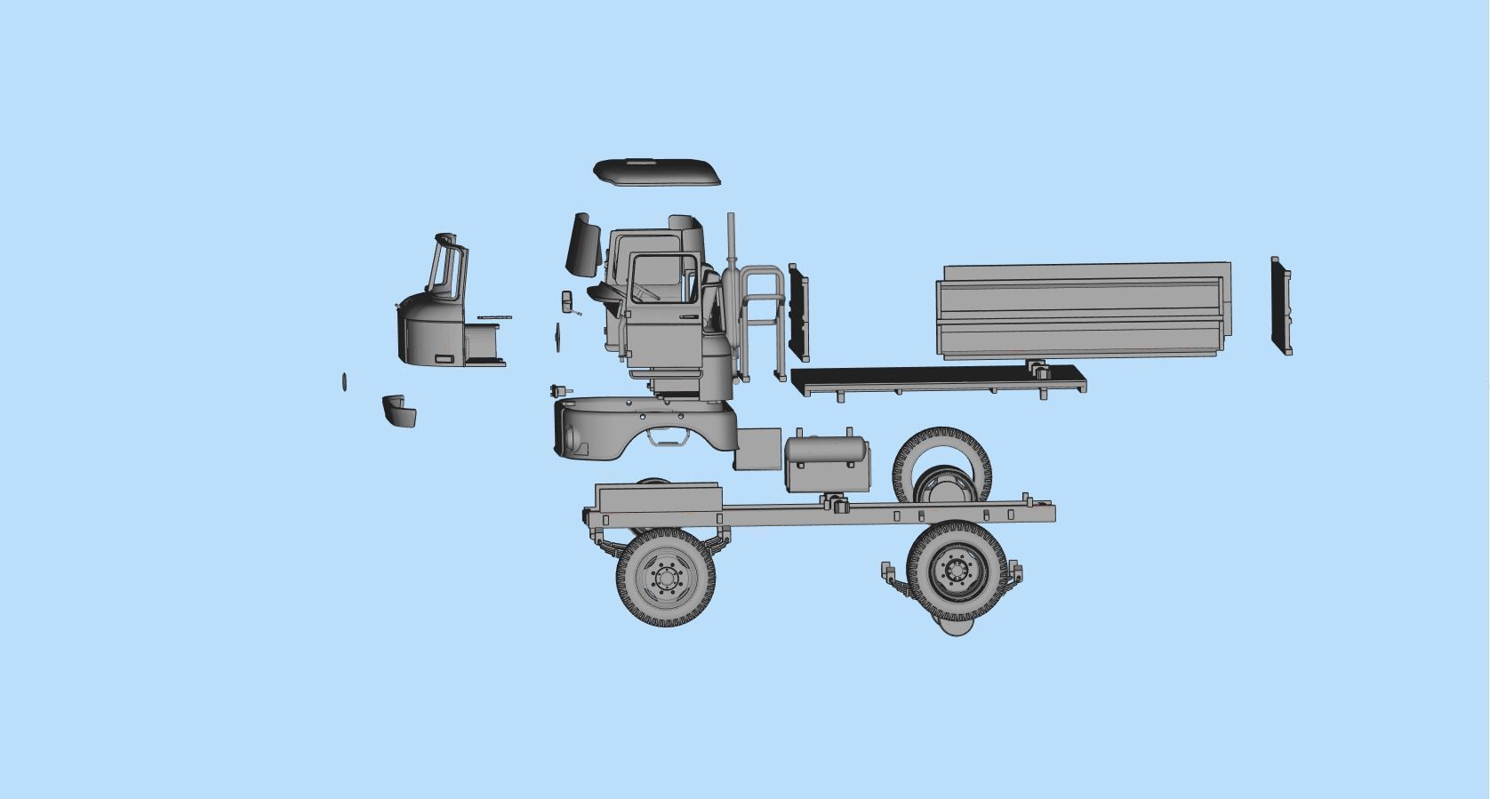 STL Files for 3D Printing IFA w50 short Cab 3D print model_20