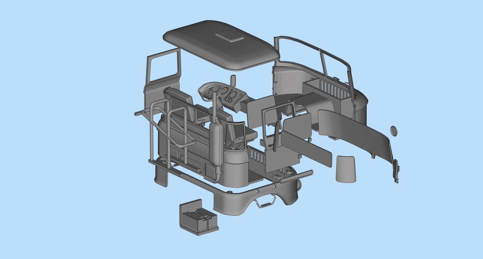 STL Files for 3D Printing IFA w50 short Cab 3D print model_18