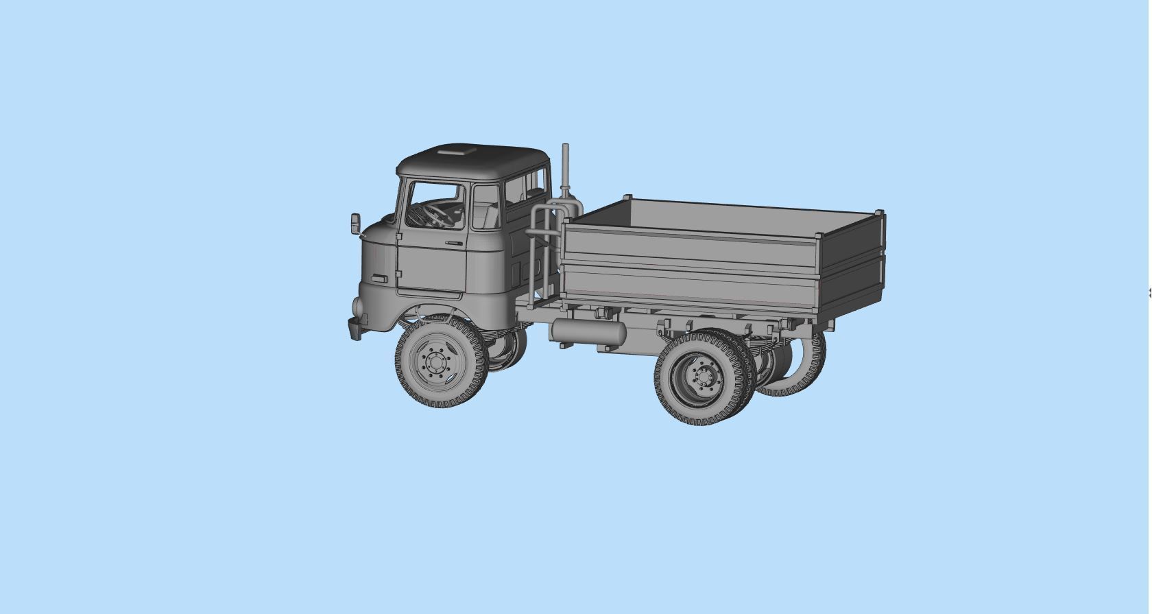 STL Files for 3D Printing IFA w50 short Cab 3D print model_7