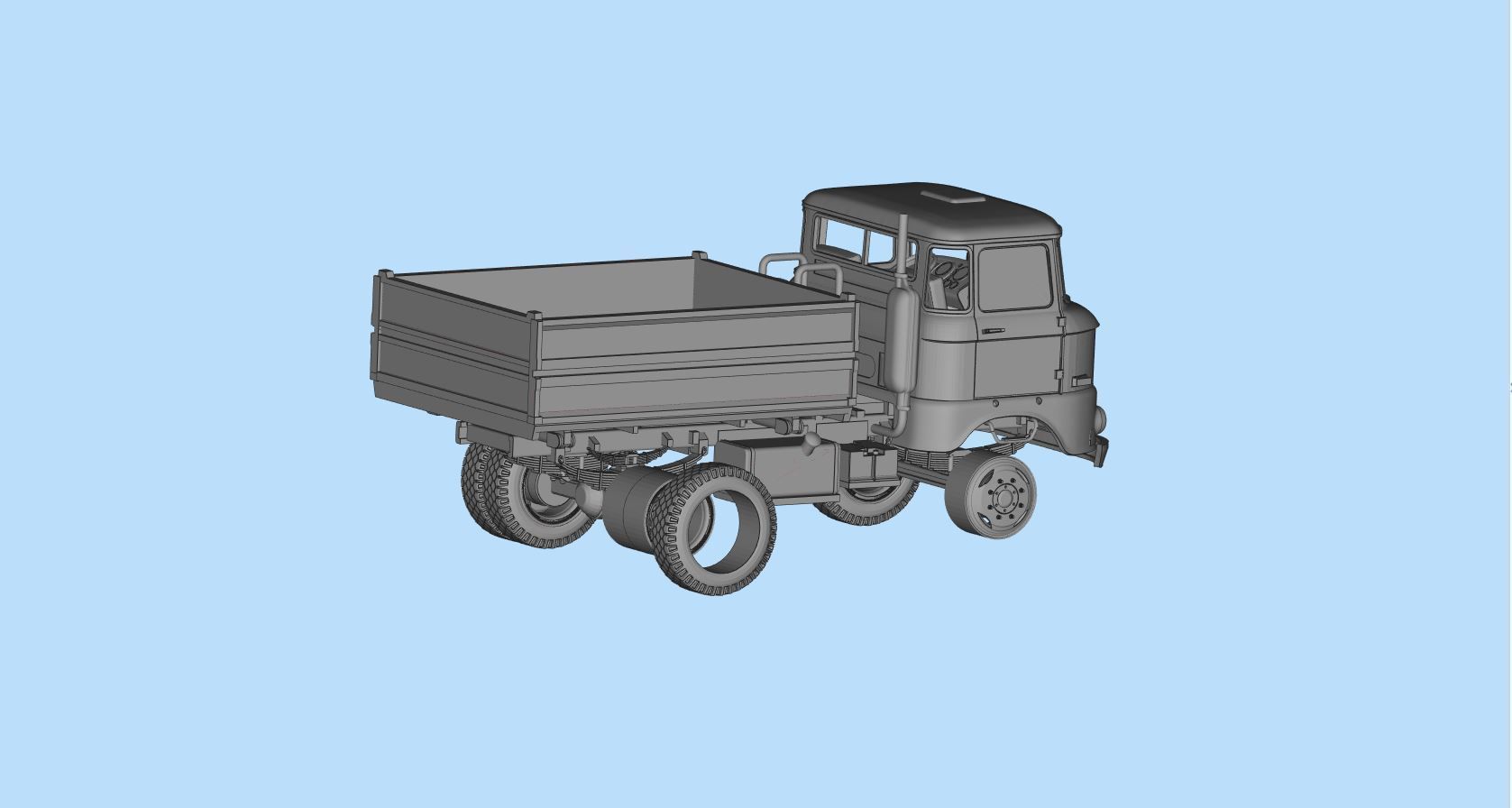 STL Files for 3D Printing IFA w50 short Cab 3D print model_11