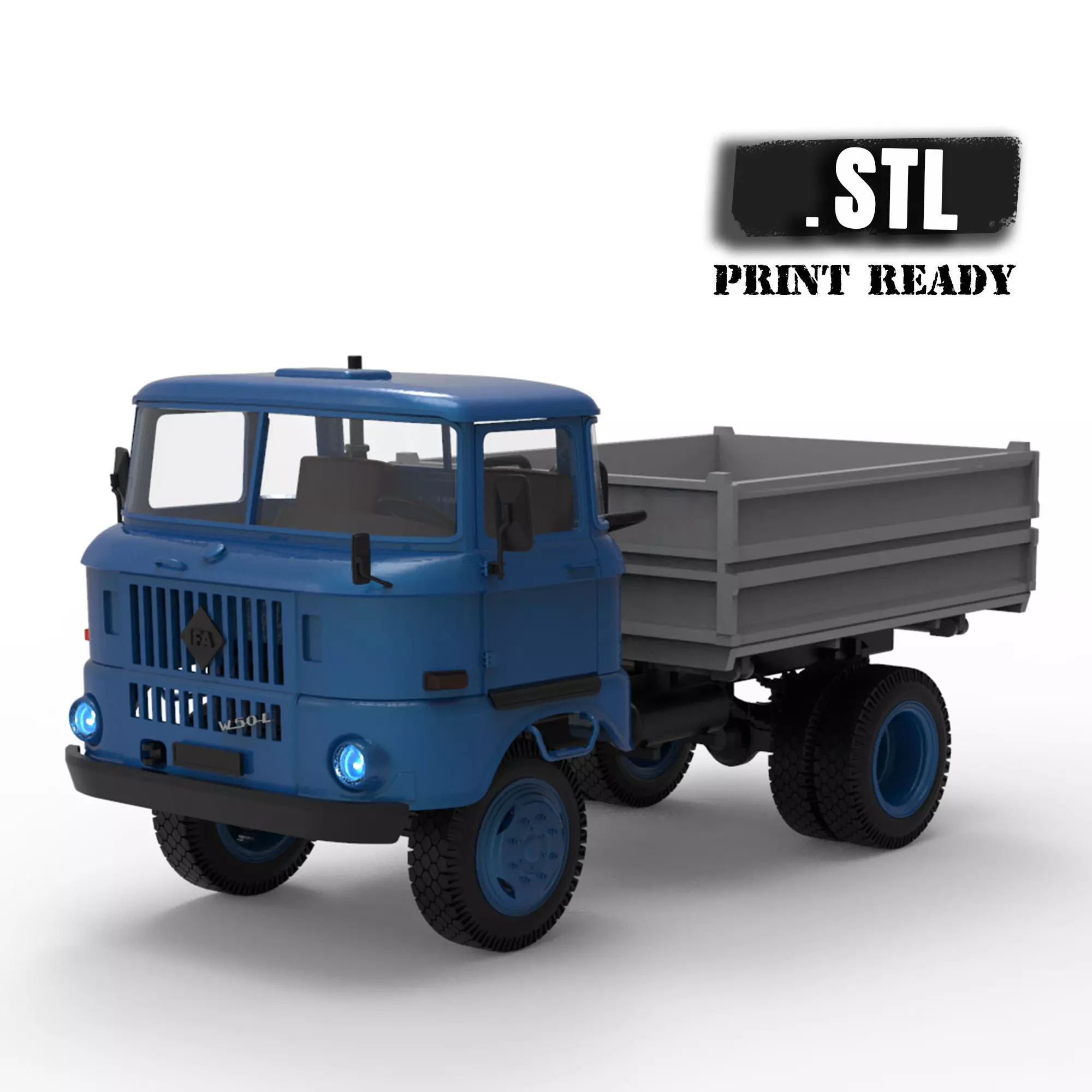 STL Files for 3D Printing IFA w50 short Cab 3D print model_0