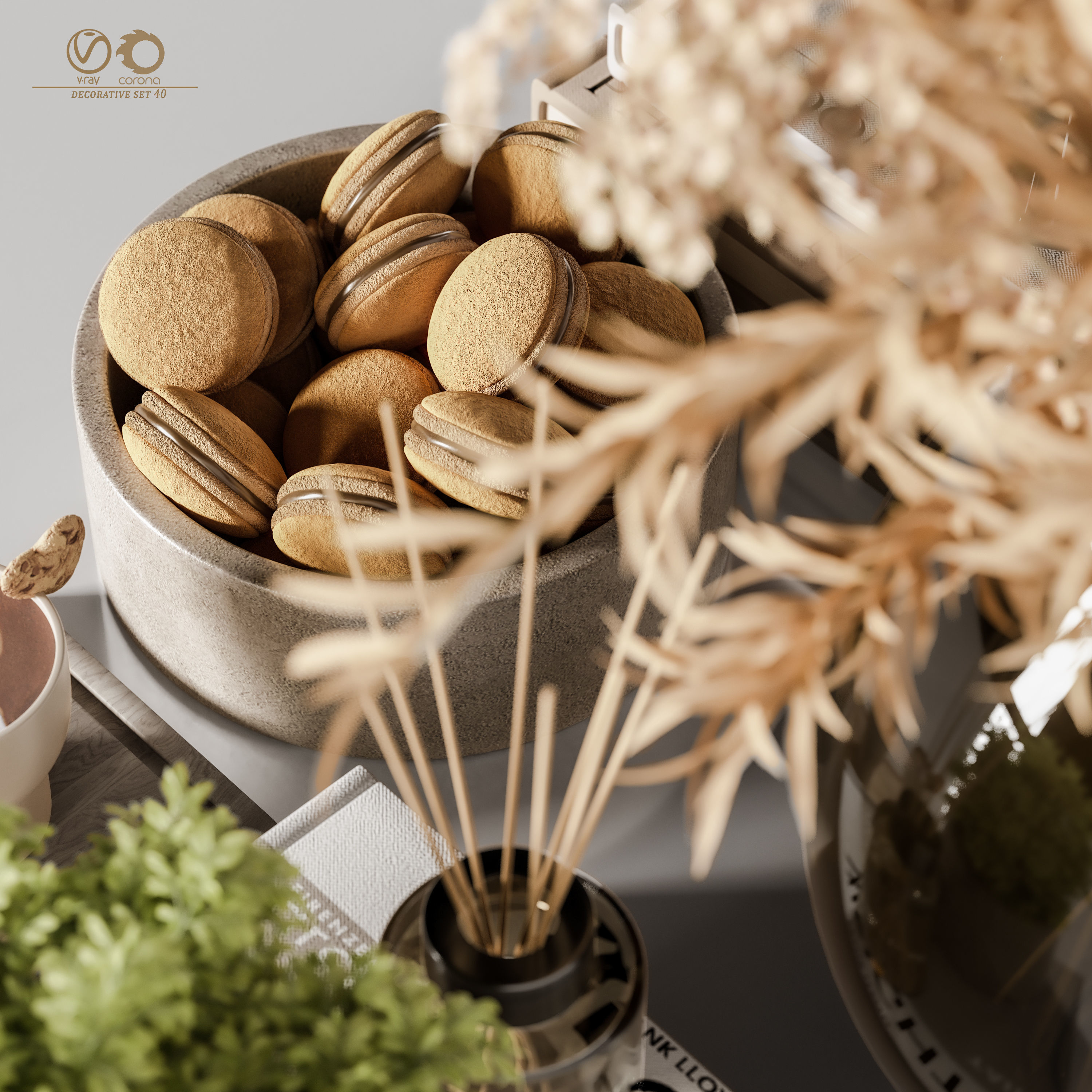 decorative set 40 3D model_2