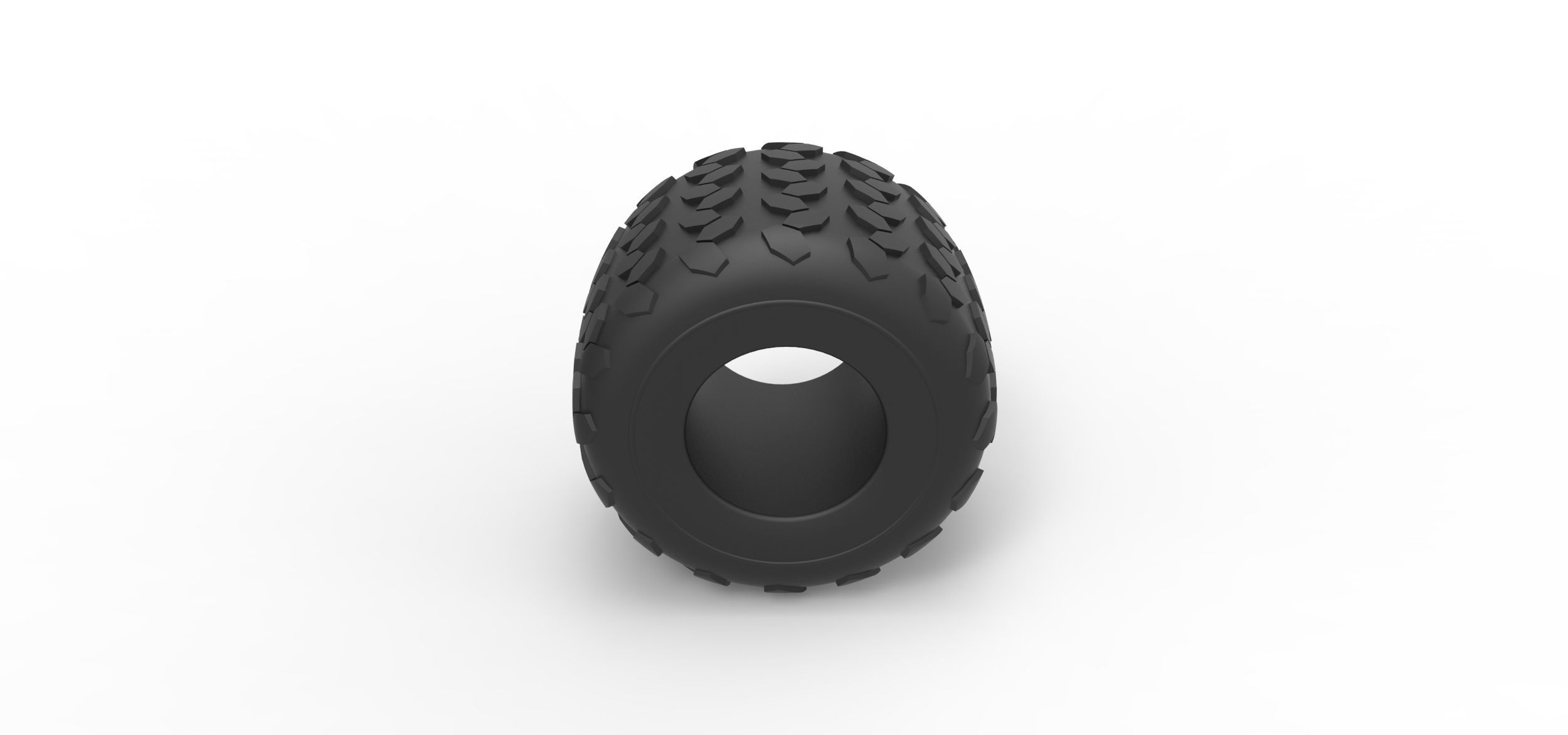 Monster Jam tire 26 Scale 1 to 25 3D print model_5