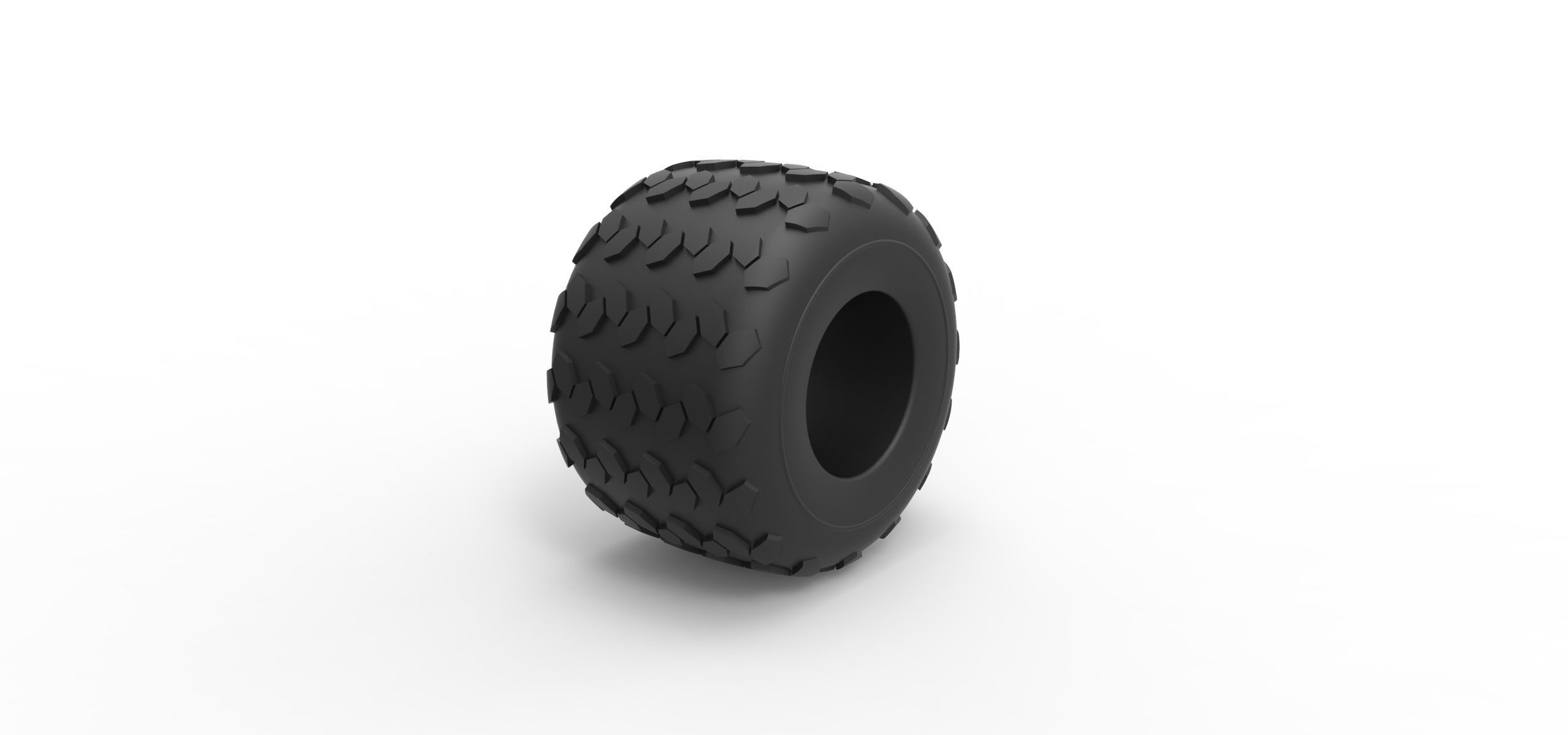 Monster Jam tire 26 Scale 1 to 25 3D print model_1