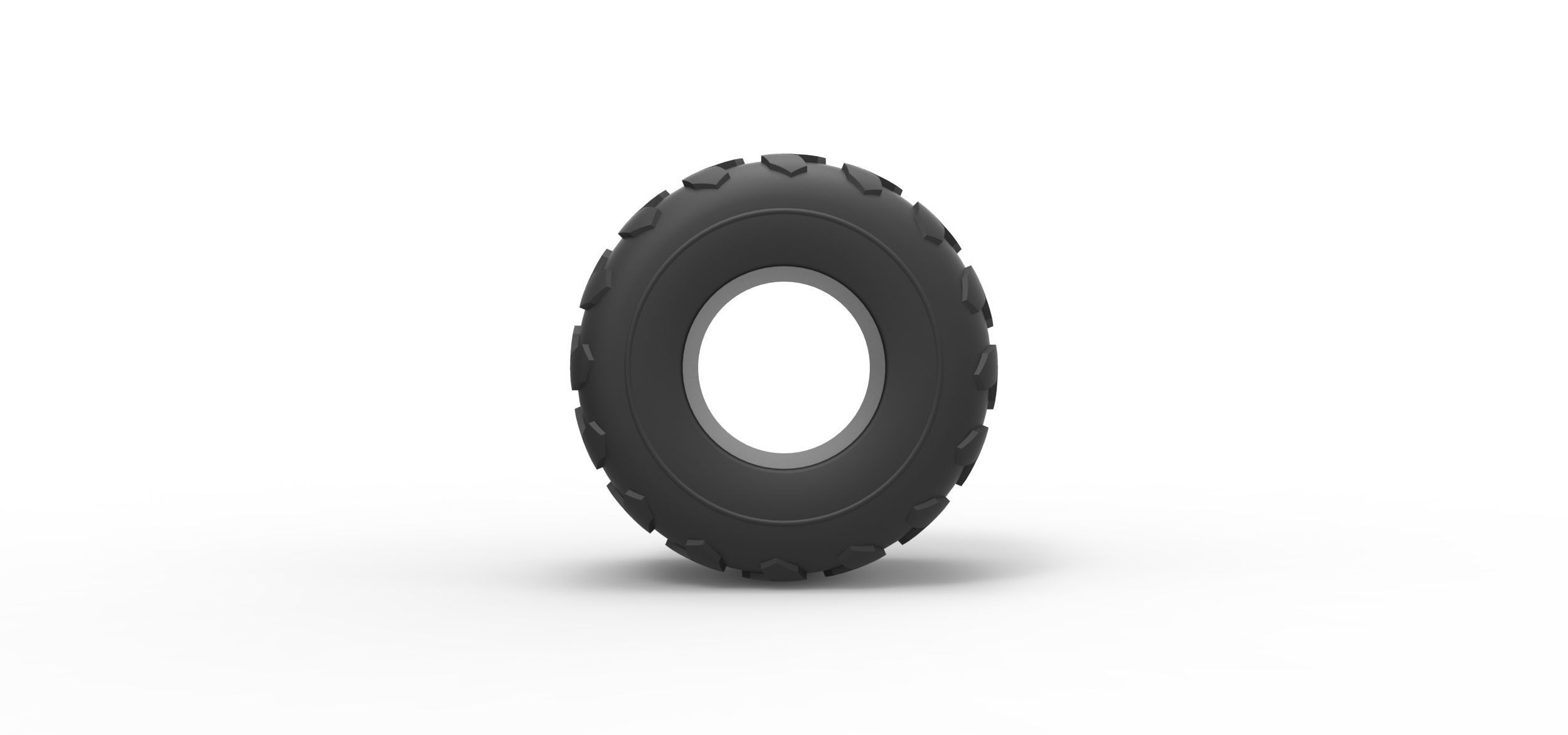 Monster Jam tire 26 Scale 1 to 25 3D print model_4