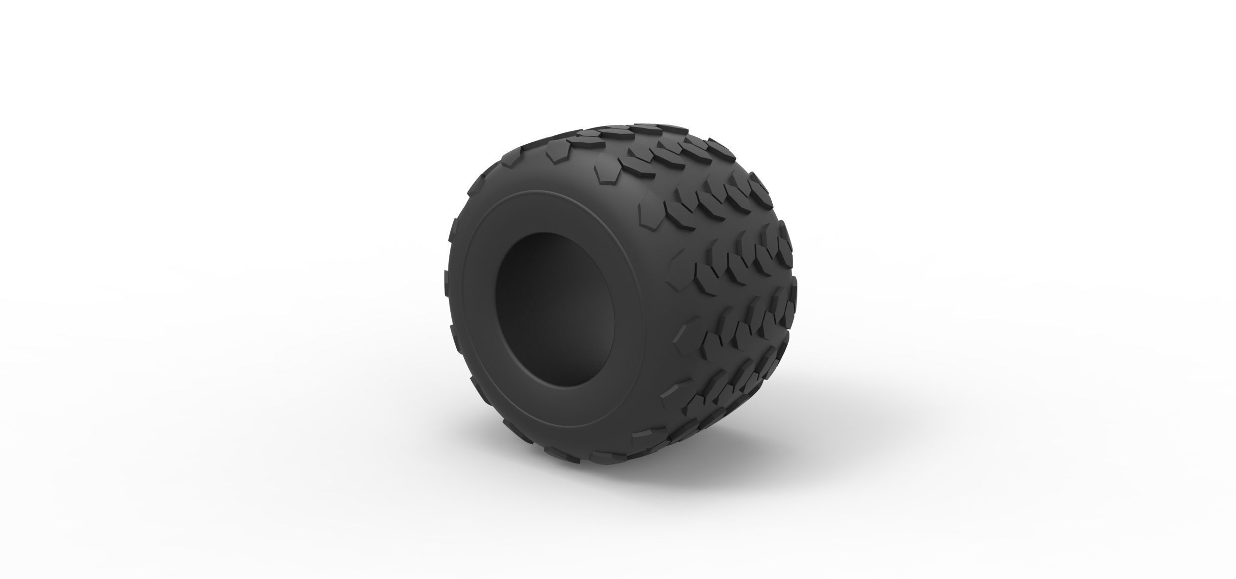 Monster Jam tire 26 Scale 1 to 25 3D print model_6