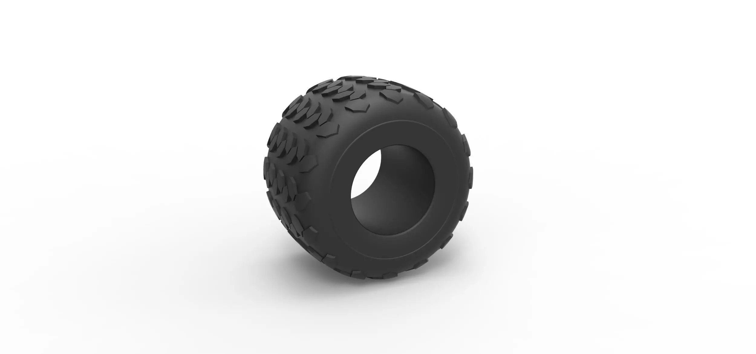 Monster Jam tire 26 Scale 1 to 25 3D print model_0