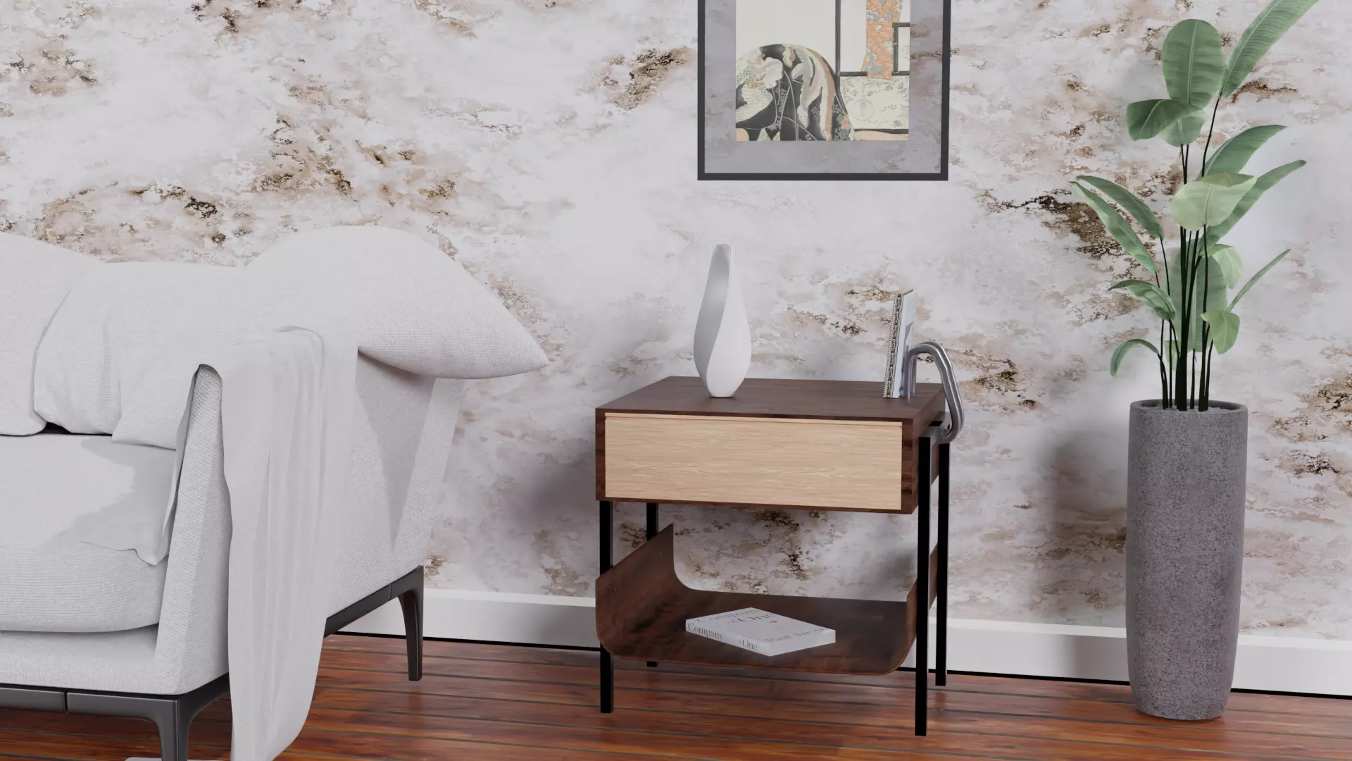 Modern Table Aesthetic Low-poly 3D model