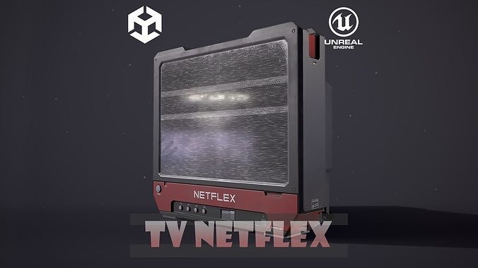 Retro Punk TV 4k Game Ready Low-poly 3D model
