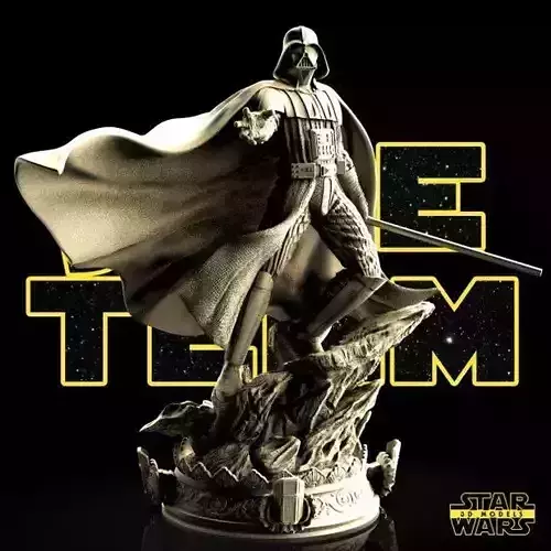 DARTH VADER SCULPTURE - TESTED AND READY FOR 3D PRINTING