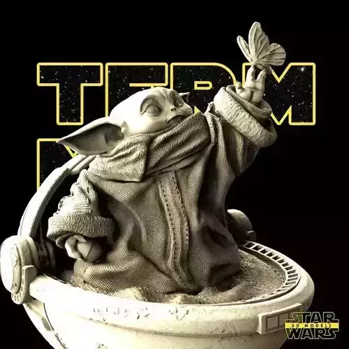 GROGU SCULPTURE - TESTED AND READY FOR 3D PRINTING Free 3D print model