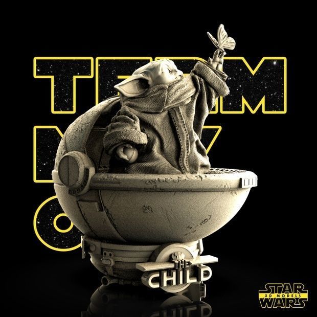 GROGU SCULPTURE - TESTED AND READY FOR 3D PRINTING Free 3D print model_8