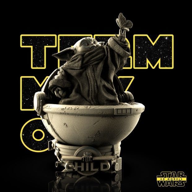 GROGU SCULPTURE - TESTED AND READY FOR 3D PRINTING Free 3D print model_6