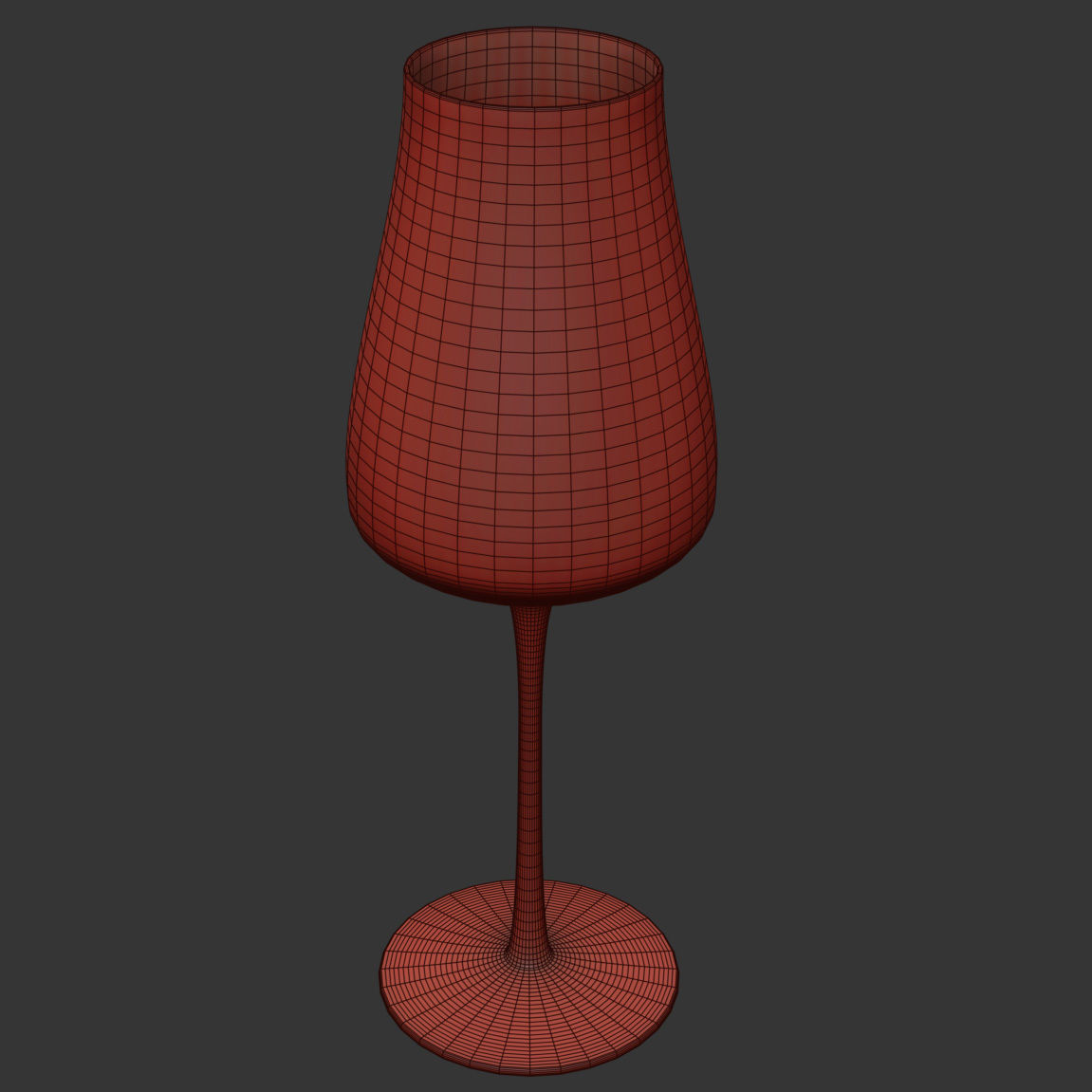 Shiraz Red Wine Glass 3D model_1