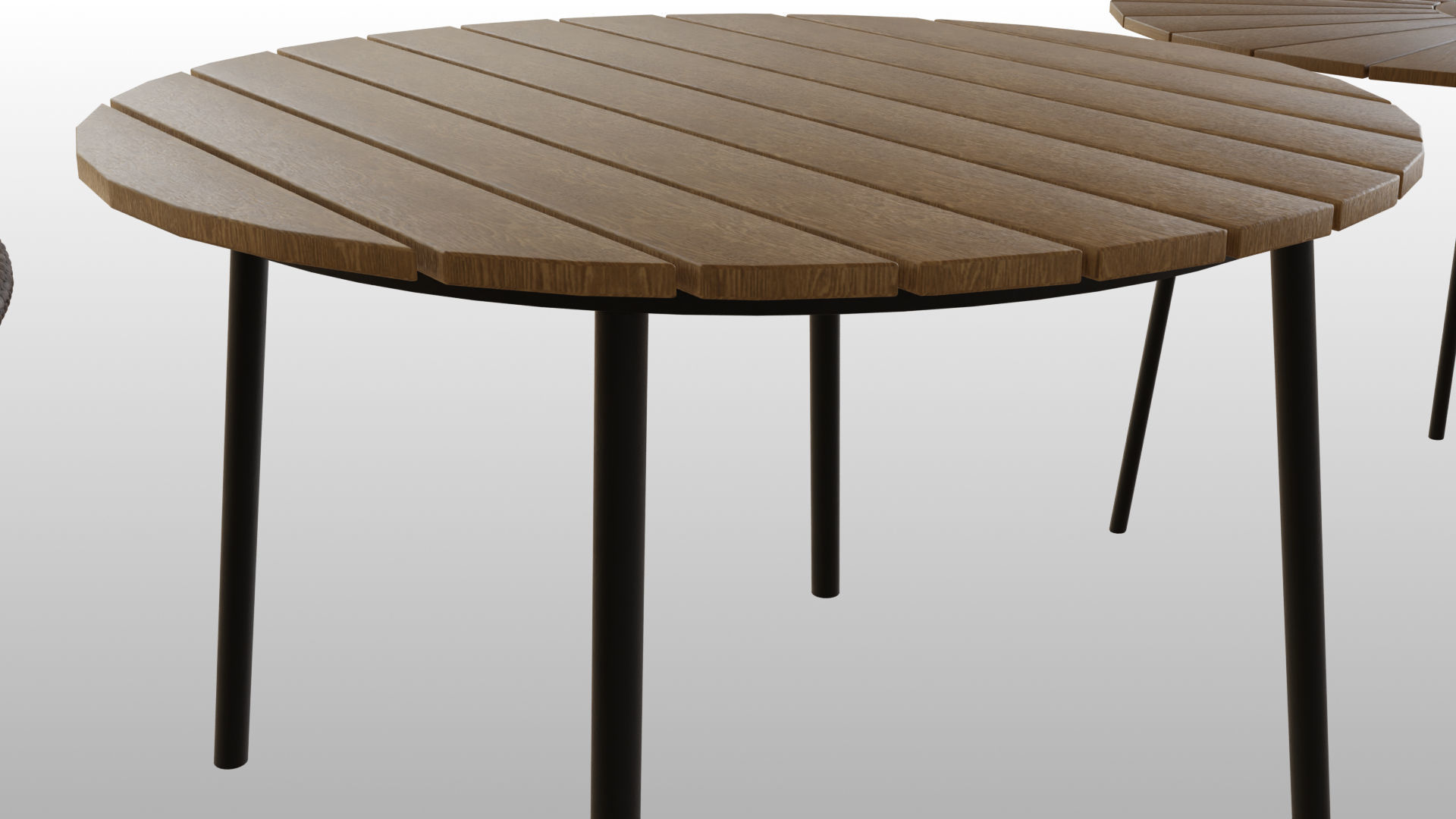 Simple Outdoor Tables Low-poly 3D model_5
