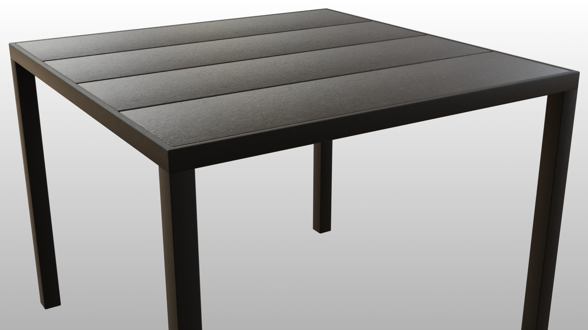 Simple Outdoor Tables Low-poly 3D model_6