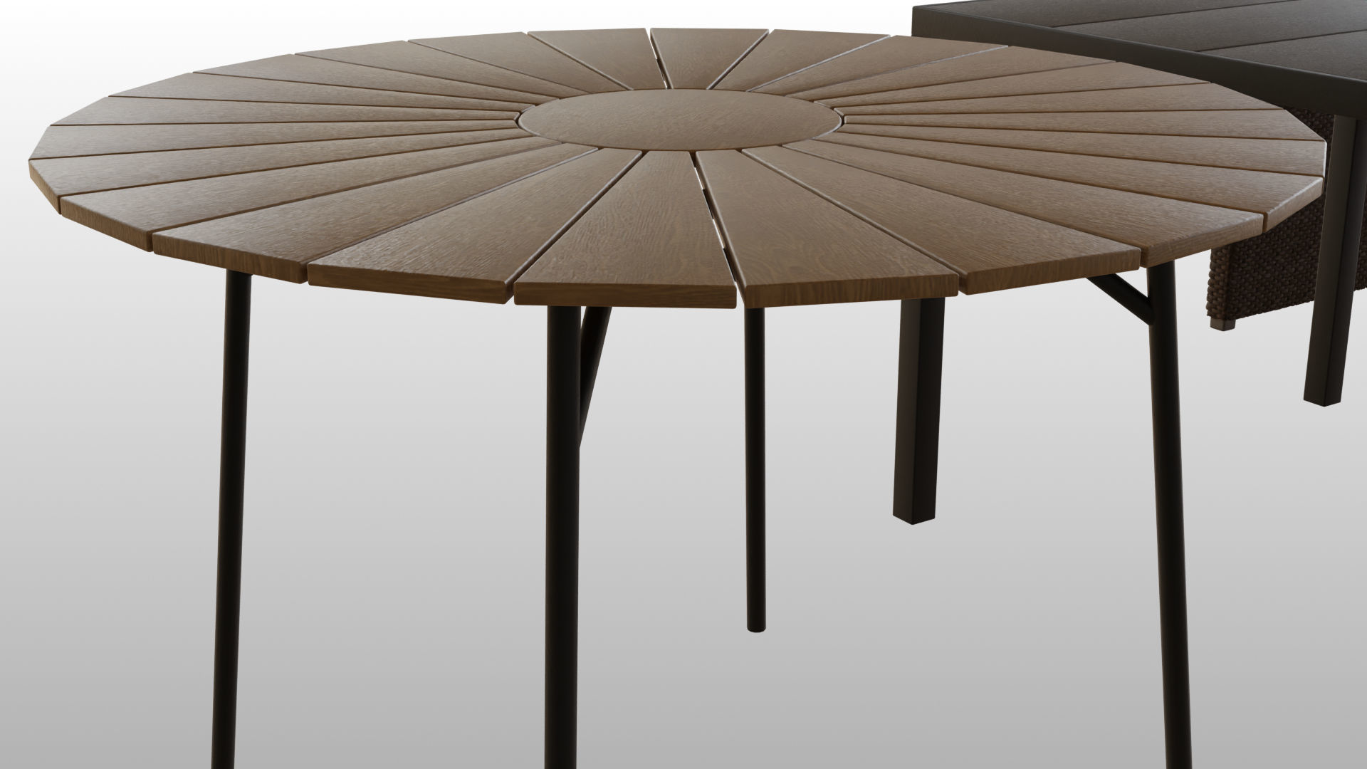 Simple Outdoor Tables Low-poly 3D model_4