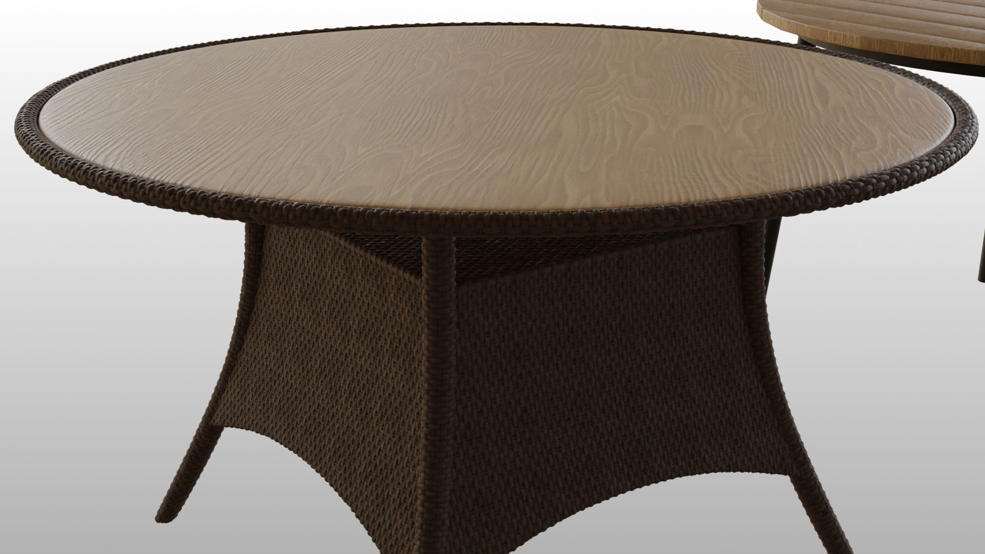 Simple Outdoor Tables Low-poly 3D model_2