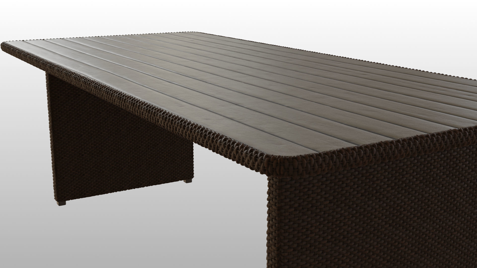 Simple Outdoor Tables Low-poly 3D model_3