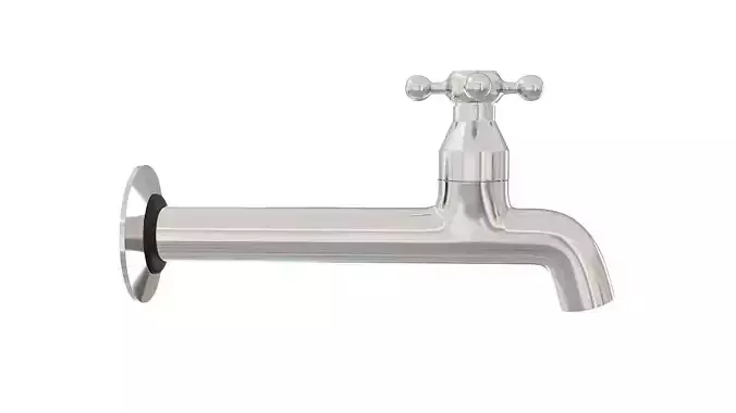 Modern Wall Faucet for Laundry and Outdoor Use