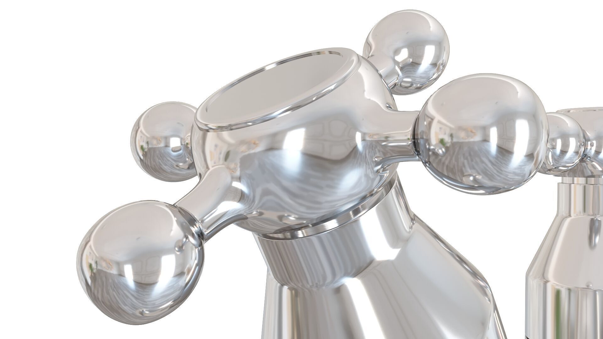 Realistic Double Outdoor Faucet for Garden and Laundry 3D model_8