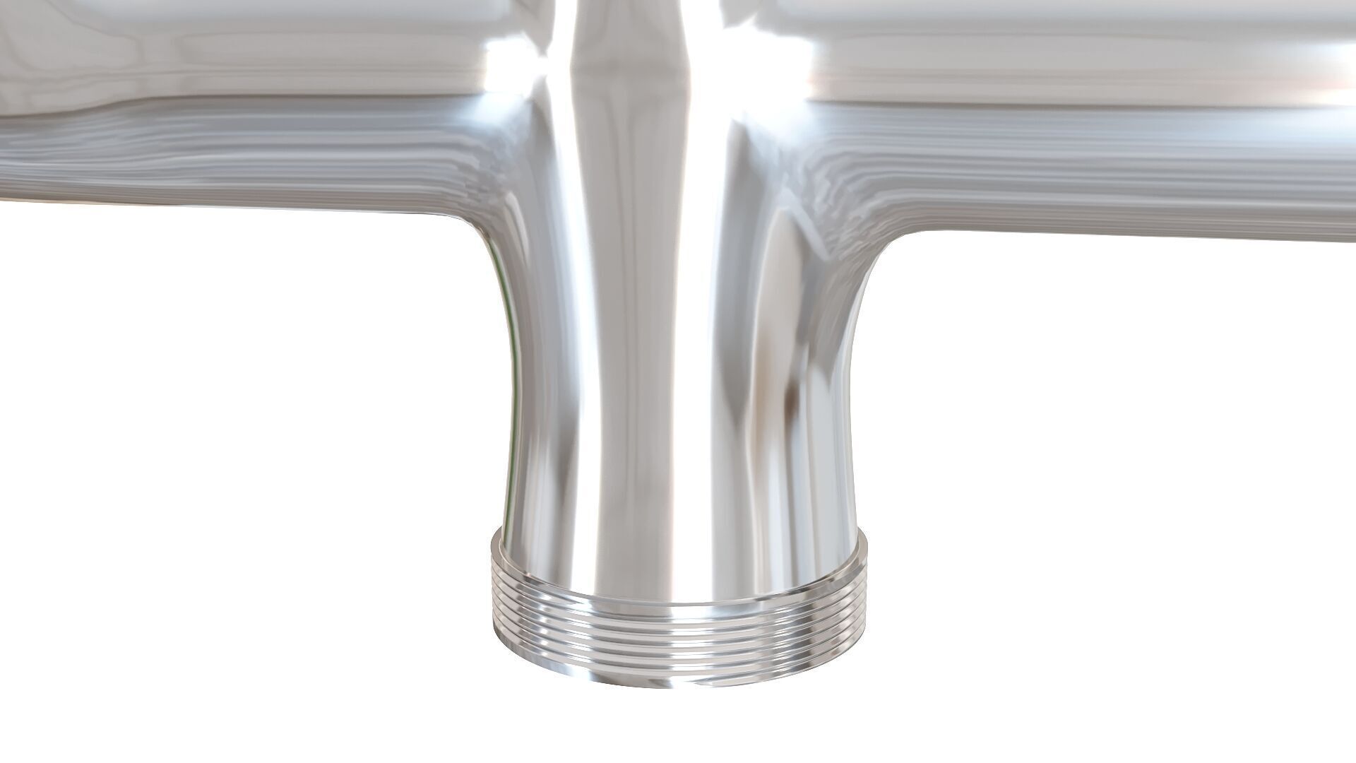 Realistic Double Outdoor Faucet for Garden and Laundry 3D model_9