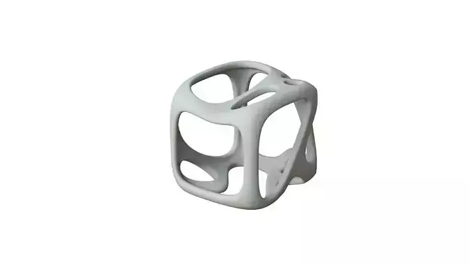 SciFi Cube Object No 17196 Low Poly Shape Texture