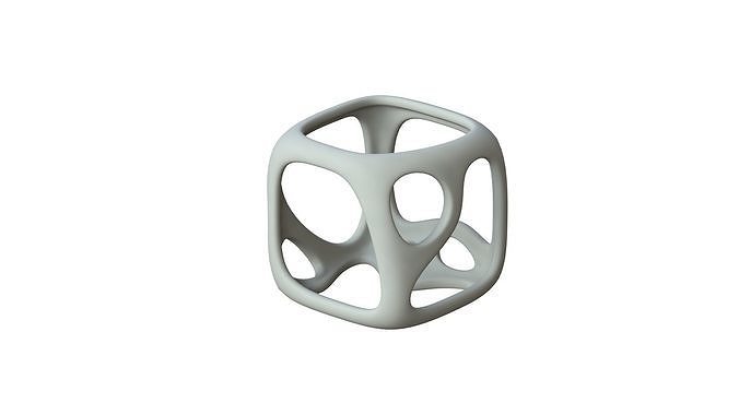 SciFi Cube Object No 16988 Low Poly Shape Texture