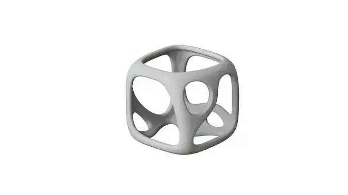 SciFi Cube Object No 16988 Low Poly Shape Texture